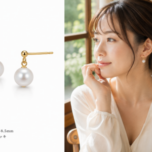 アコヤ真珠 ピアス 8.0-8.5mm A-86