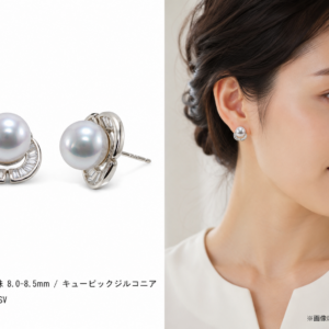 アコヤ真珠 ピアス 8.0-8.5mm A-192