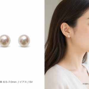 アコヤ真珠 ピアス 6.5-7.0mm A-376